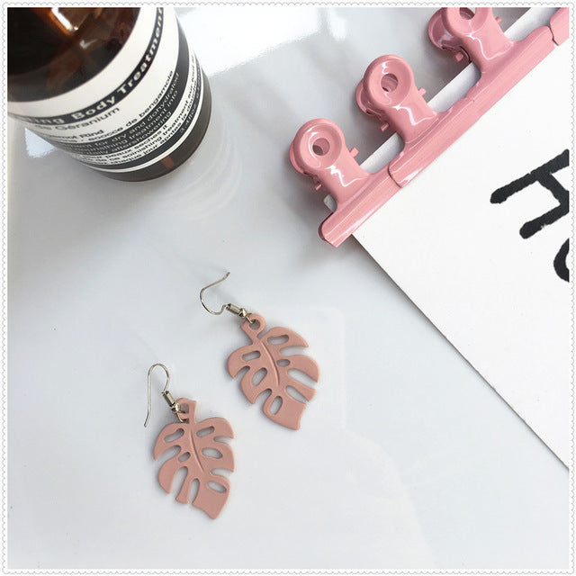 Bohemian Monstera Leaf Drop Earrings Women Statement Tropical Plant Jewelry Holiday Party Earrings Lover Gift - By Plant Collective | Indoor House Plants, Succulents, Air Plants & Terrariums - Toronto Canada