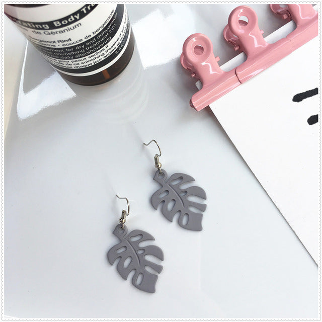 Bohemian Monstera Leaf Drop Earrings Women Statement Tropical Plant Jewelry Holiday Party Earrings Lover Gift - By Plant Collective | Indoor House Plants, Succulents, Air Plants & Terrariums - Toronto Canada