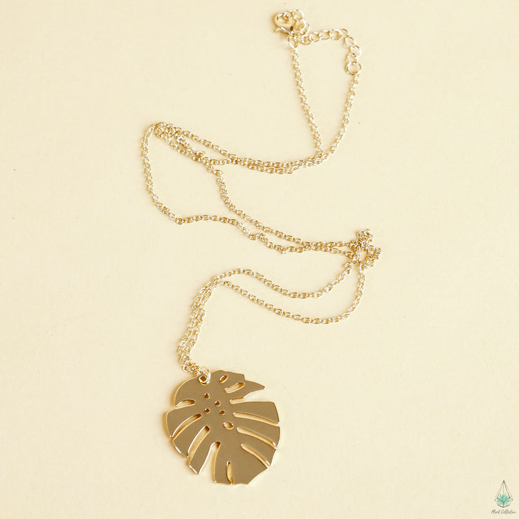 Monstera Leaf Necklace