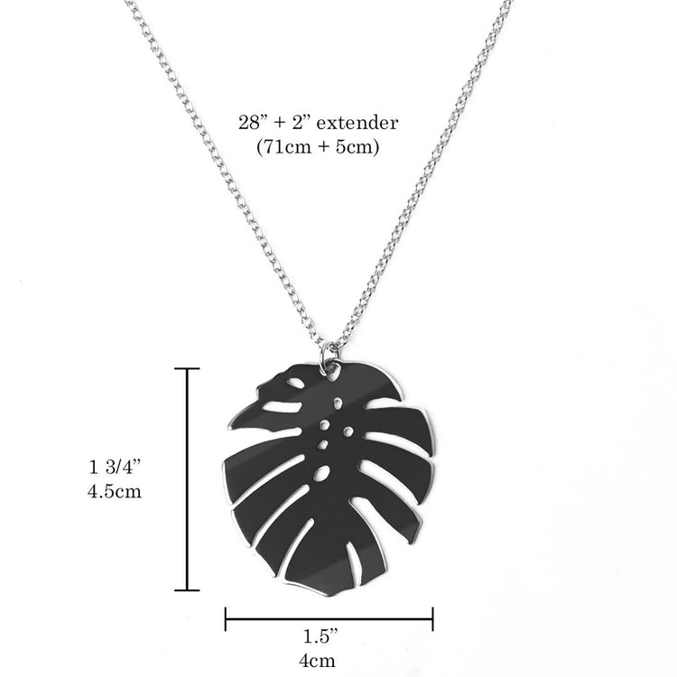 Monstera Leaf Necklace